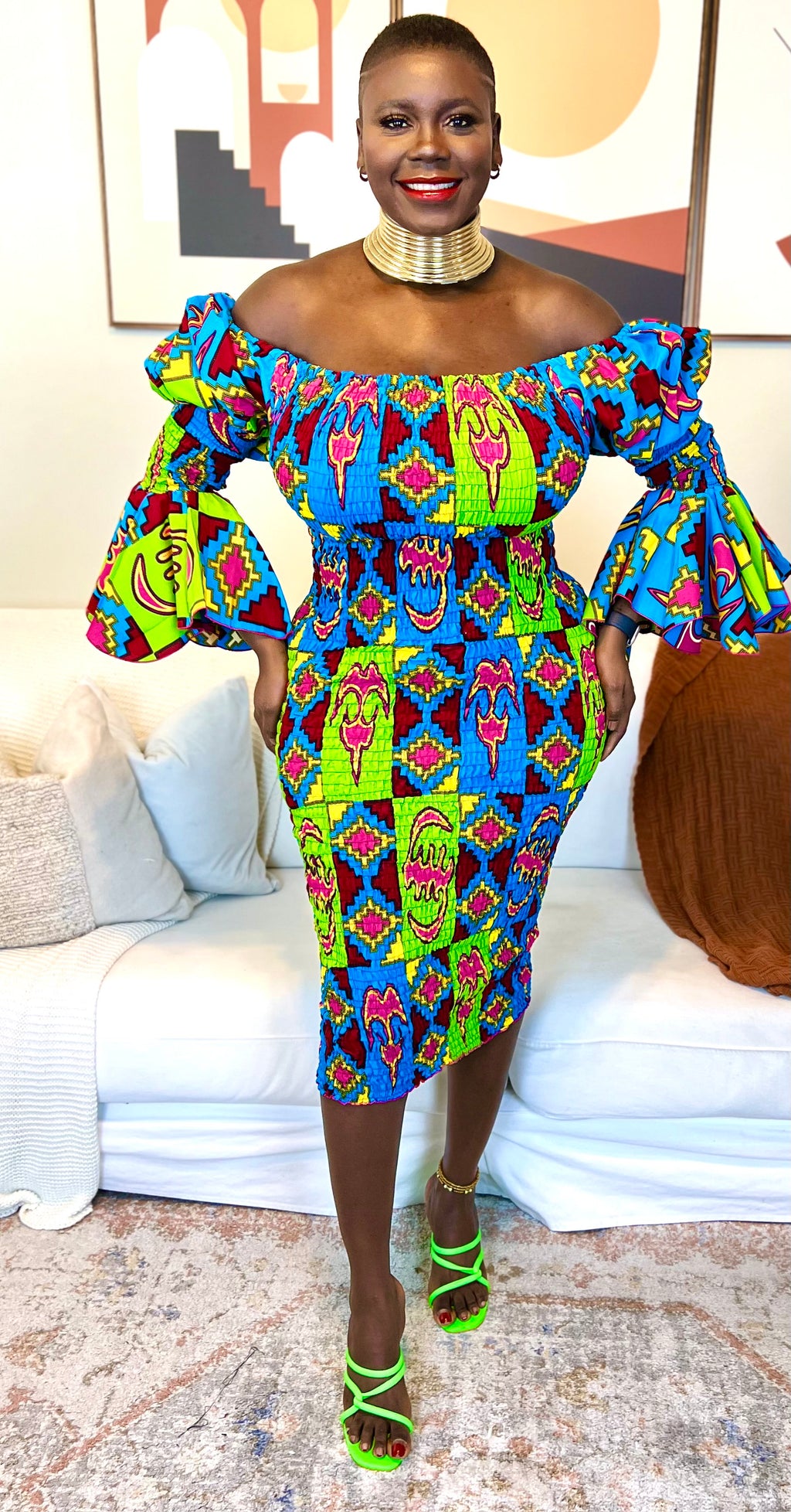 Bo Elastic Dress (Green)