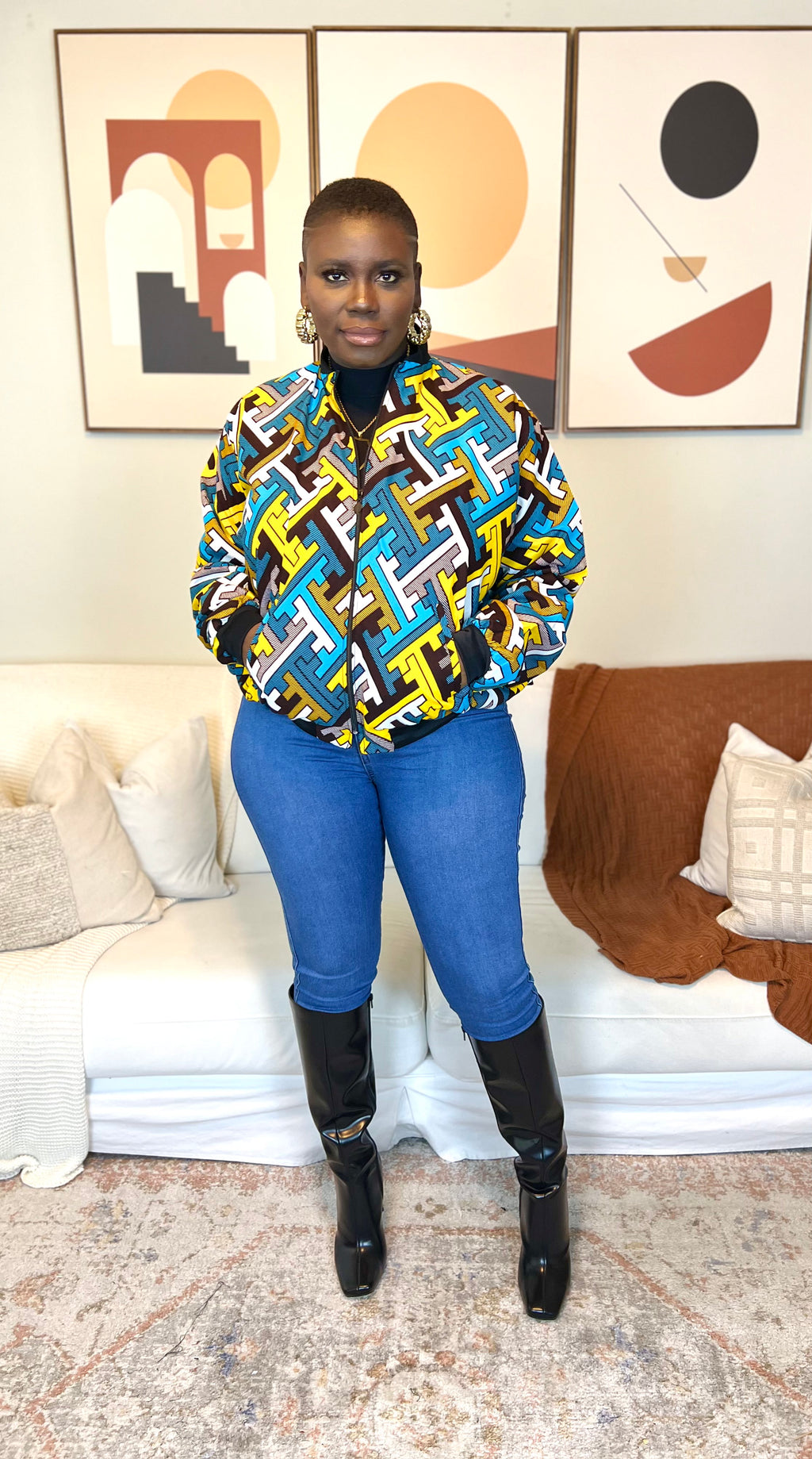 Bonte Bomber Jacket (Blue)