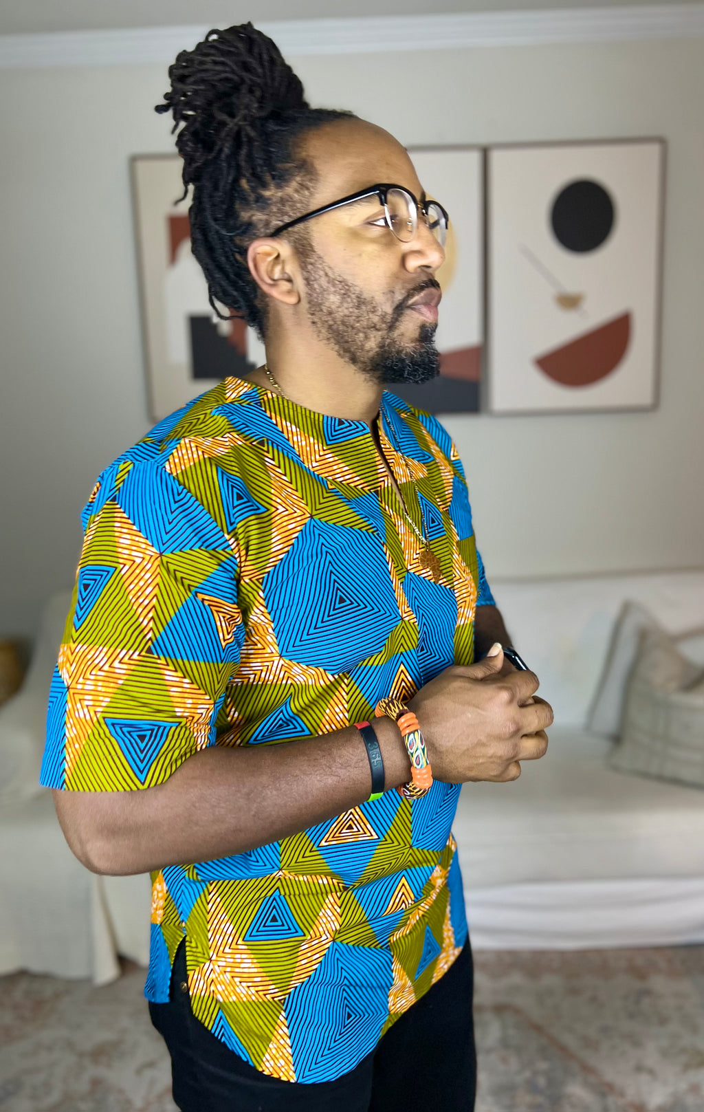 Afrikan Dashiki (Blue and Gold)